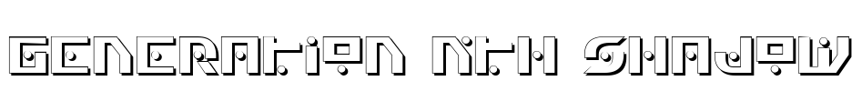 Generation Nth Shadow Font Image