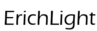 ErichLight Font Image
