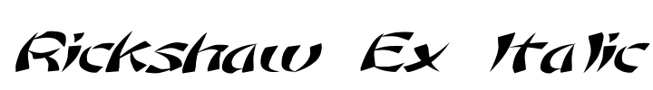 Rickshaw Ex Italic Font Image