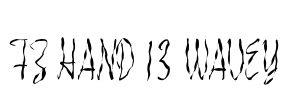 FZ HAND 13 WAVEY Font Image