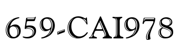 659-CAI978 Font Image