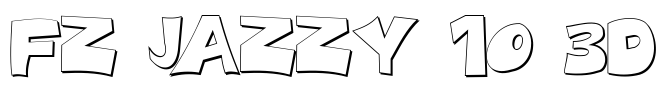FZ JAZZY 10 3D Font Image