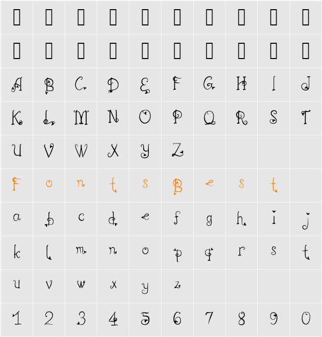 Shah Character Map