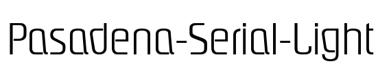 Pasadena-Serial-Light Font Image