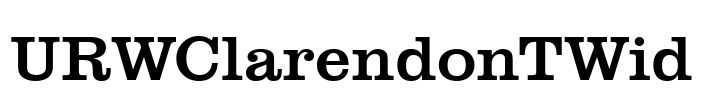 URWClarendonTWid Font Image