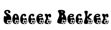Soccer Becker Font Image