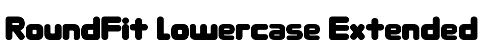RoundFit Lowercase Extended Font Image