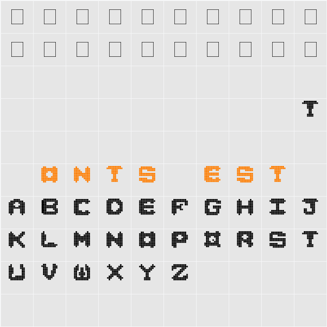 Nori Character Map