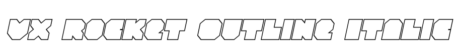 VX Rocket Outline Italic
