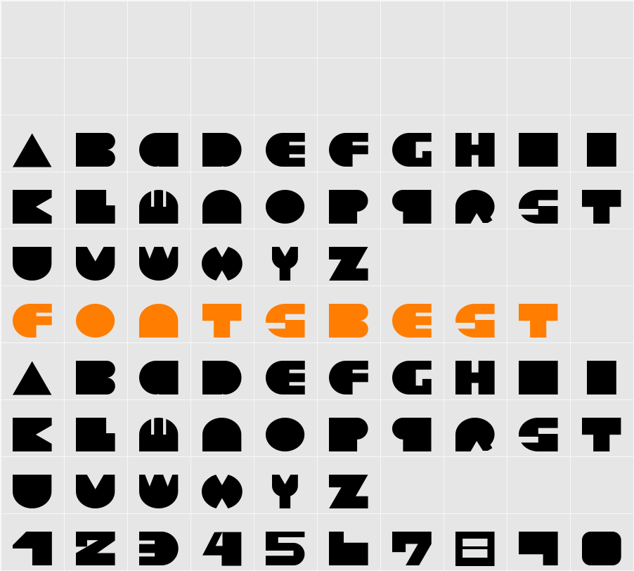 Noted V1 Character Map