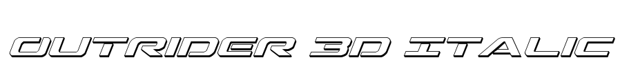 Outrider 3D Italic Font Image