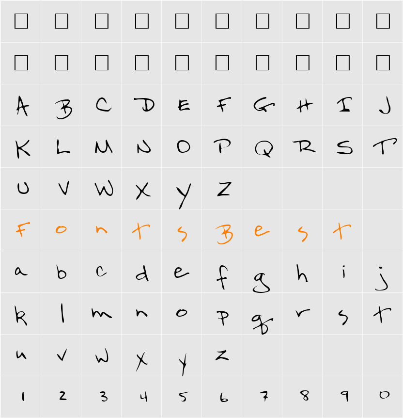 Oconnor Character Map