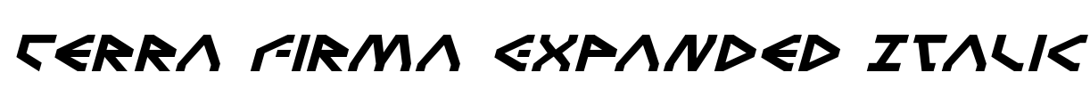 Terra Firma Expanded Italic Font Image