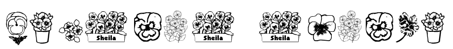 pansies4sheila2 Font Image