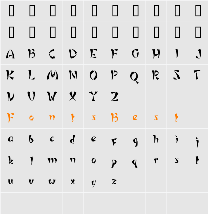 Suchow Demo Character Map