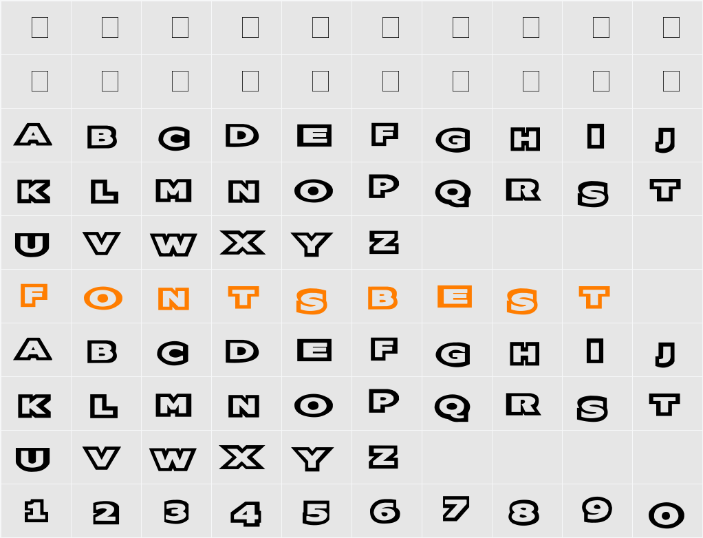 Oreos Character Map