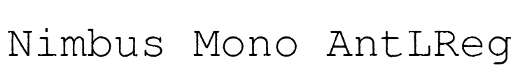 Nimbus Mono AntLReg Font Image