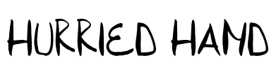 Hurried Hand Font Image