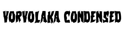 Vorvolaka Condensed Font Image