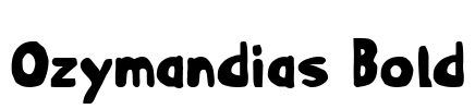 Ozymandias Bold Font Image