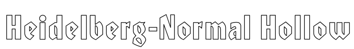 Heidelberg-Normal Hollow Font Image