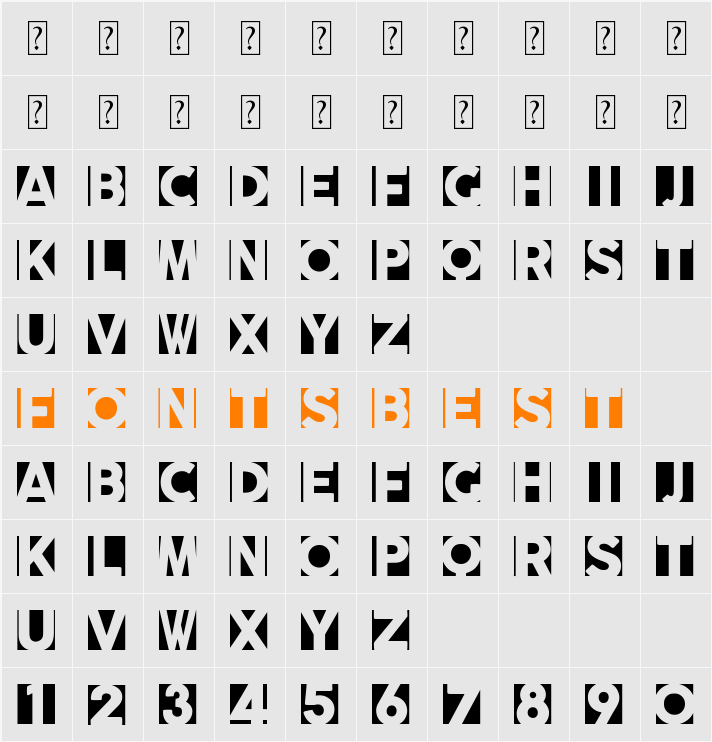 radicalblock Character Map