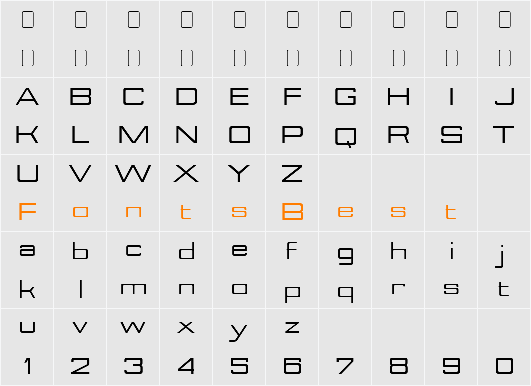 Nesobrite Ex Character Map