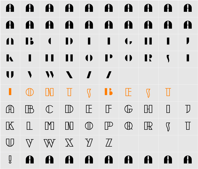 moebius Character Map