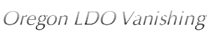 Oregon LDO Vanishing Font Image