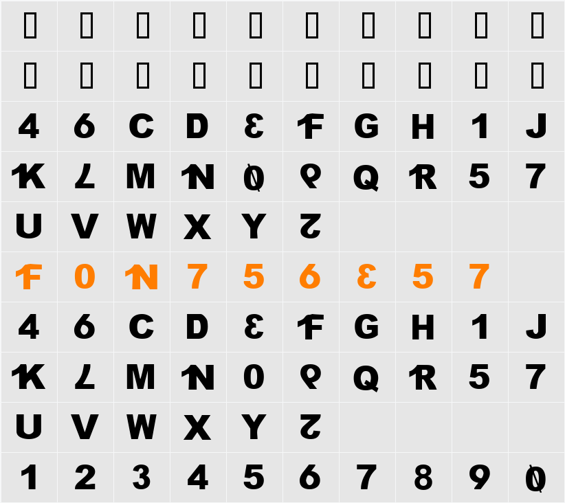 H4XX0R Character Map