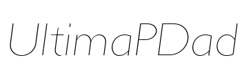 UltimaPDad Font Image