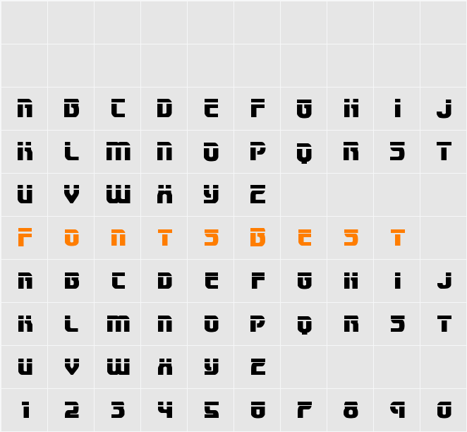 Speedwagon Laser Character Map
