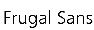 Frugal Sans