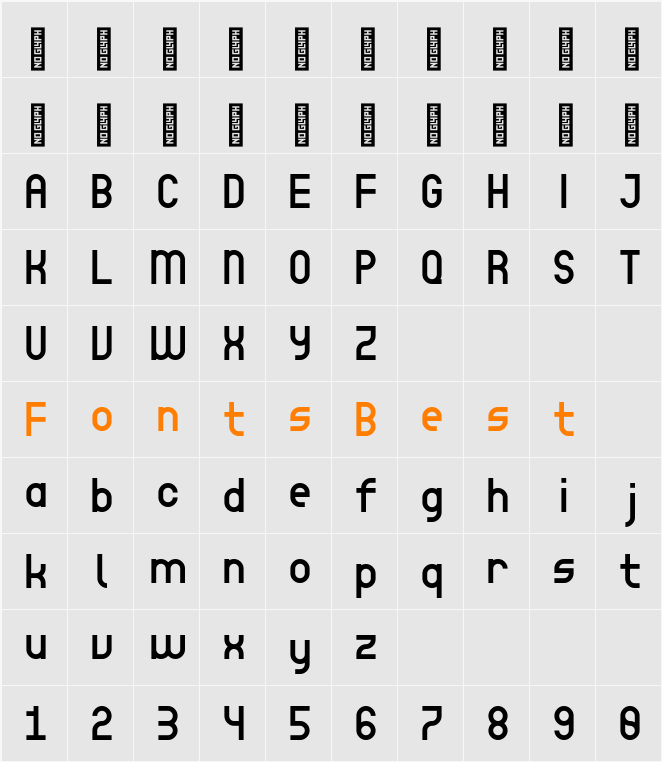 Lee Haus Sans Character Map