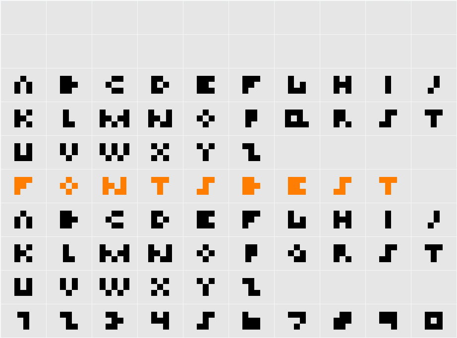Tinier Character Map