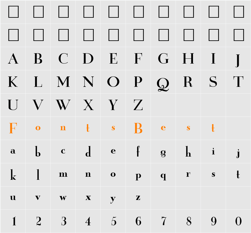 918-CAI978 Character Map