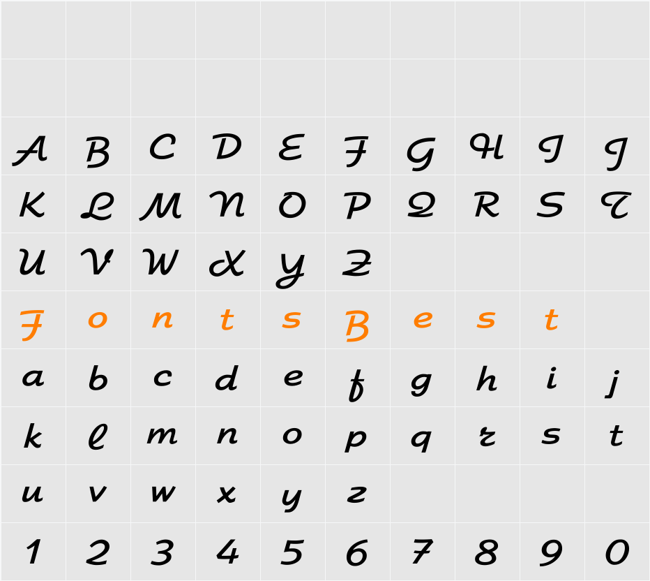 Fontella Character Map