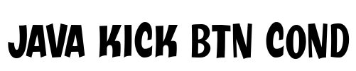 Java Kick BTN Cond Font Image