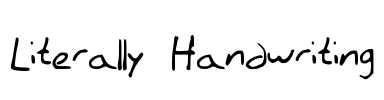 Literally Handwriting Font Image