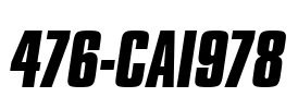 476-CAI978 Font Image