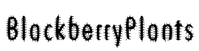 BlackberryPlants Font Image