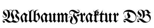 WalbaumFraktur DB Font Image