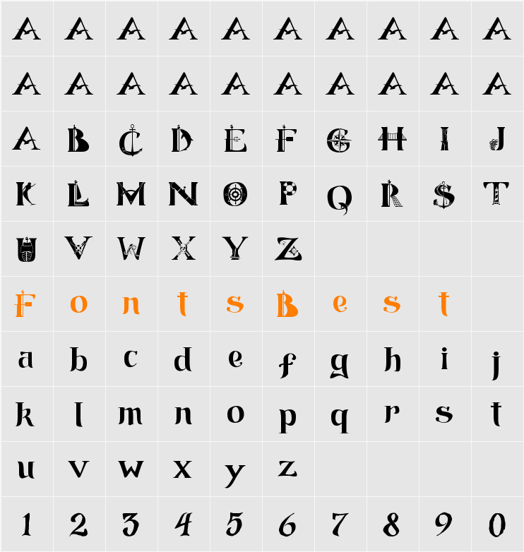 ManicSea Character Map