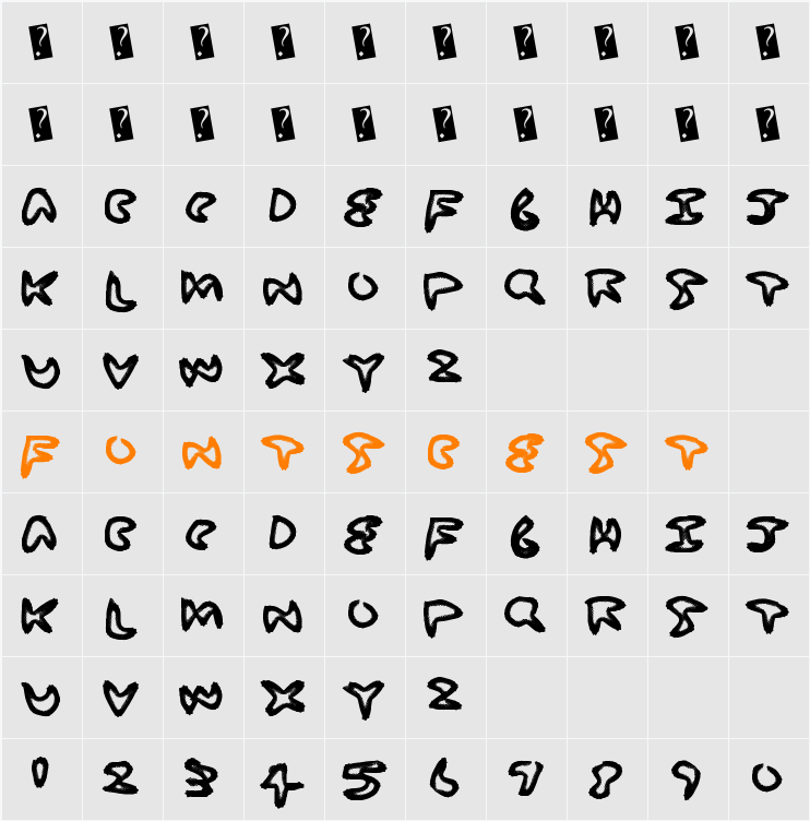 SodaWater Character Map