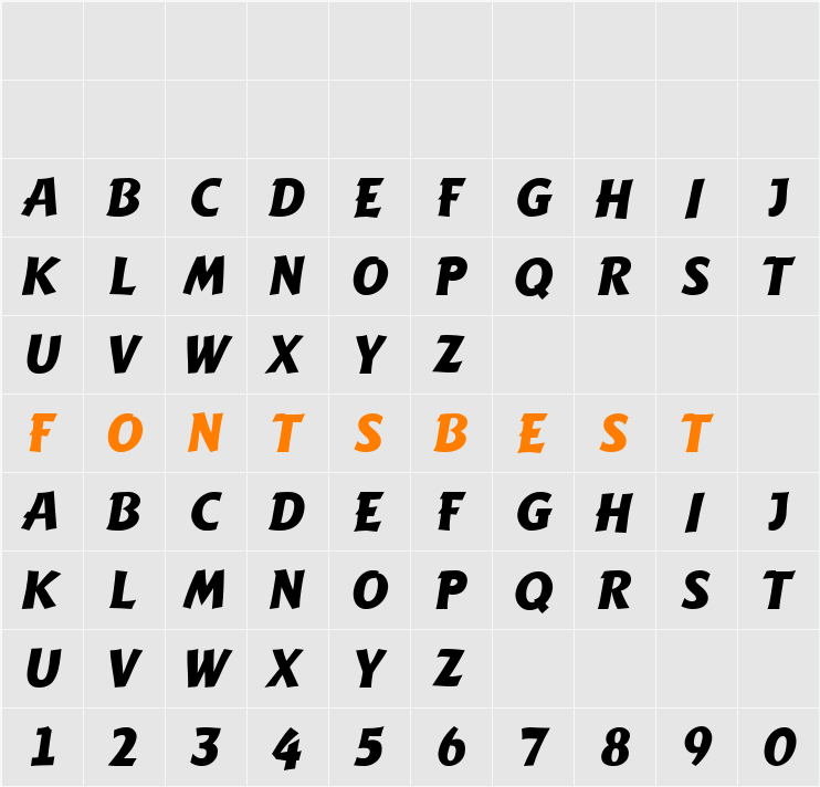 a_Writ Character Map
