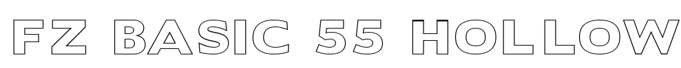 FZ BASIC 55 HOLLOW Font Image
