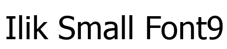 Ilik Small Font9 Font Image