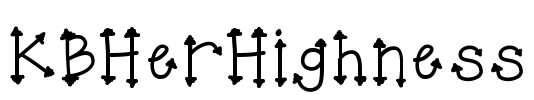 KBHerHighness Font Image