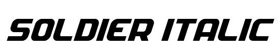 Soldier Italic Font Image