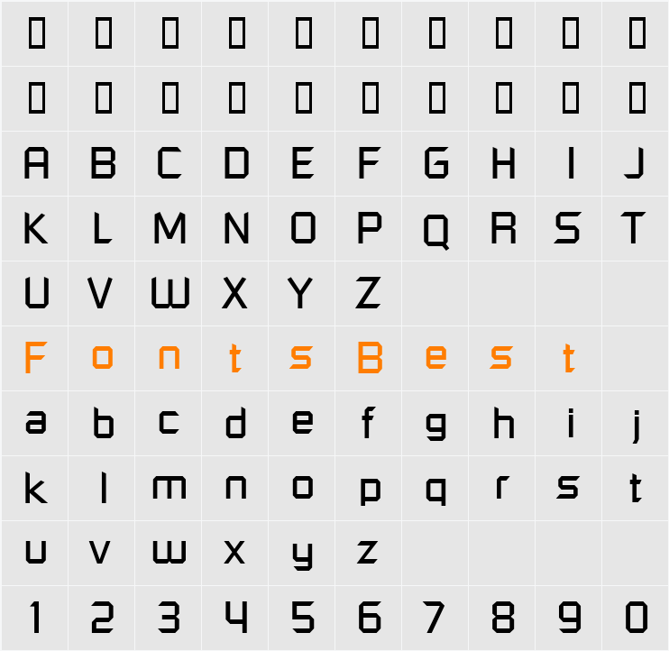 SpaceOne Character Map